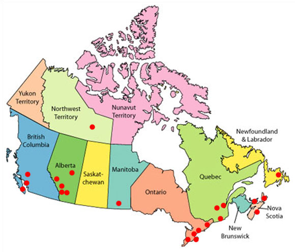 Provinces map